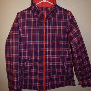 Burton Dry Ride plaid reversible ski snowboard jacket, Sz. M